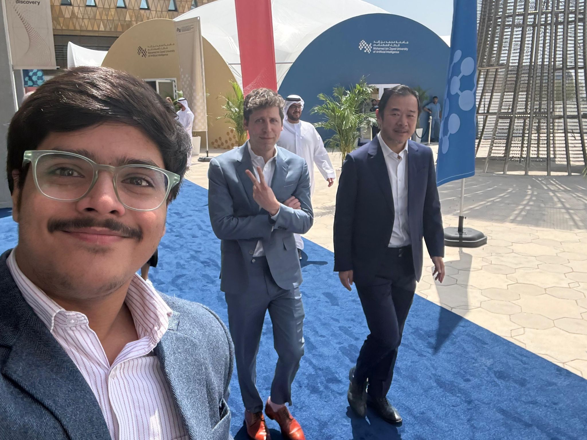 Abhra with Sam Altman